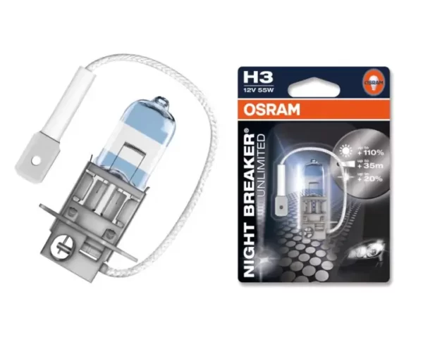 Лампа Osram Night Breaker Unlimited +100% H3 55W