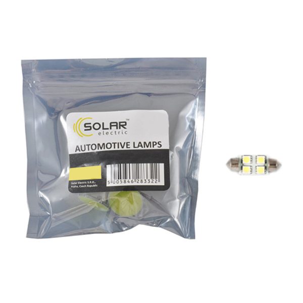 LED автолампа Solar 24V SV8.5 T11x36 4SMD 5050 white 10шт