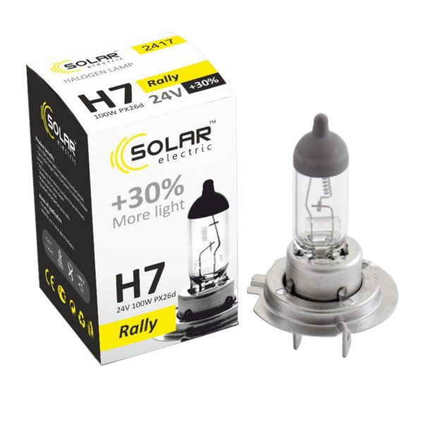 Галогенова лампа Solar H7 24V 100W PX26d Starlight +30%