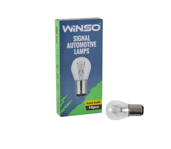 Лампа розжарювання Winso 12V P21/4W 21/4W BAZ15d, 10шт