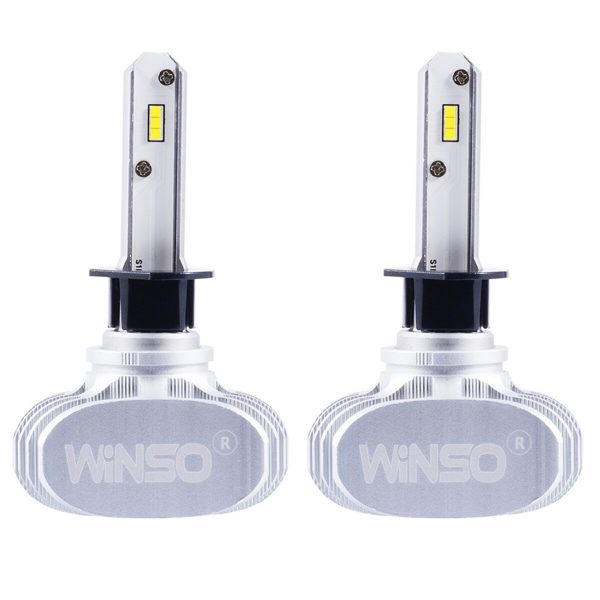 LED автолампа Winso H1 12/24V 6000К 4000Lm 50W CSP Cree Chip 19х19, 2шт - Зображення 2