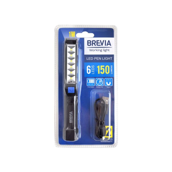 Ліхтар інспекційний Brevia LED Pen Light 6SMD+1W LED 150lm 900mAh microUSB - Зображення 2