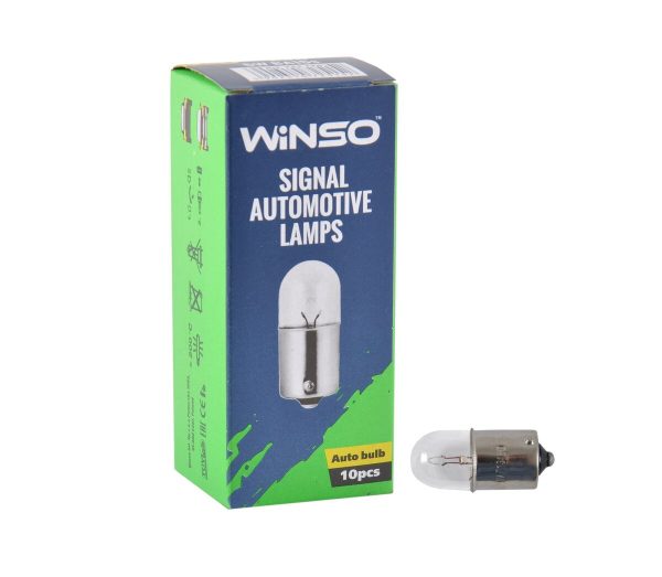 Лампа розжарювання Winso 24V R5W 5W BA15s, 10шт