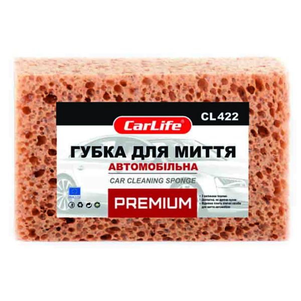 Губка для миття авто CarLife PREMIUM з великими порами