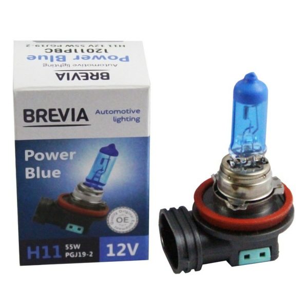 Галогенова лампа Brevia H11 12V 55W PGJ19-2 Power Blue 4200K CP