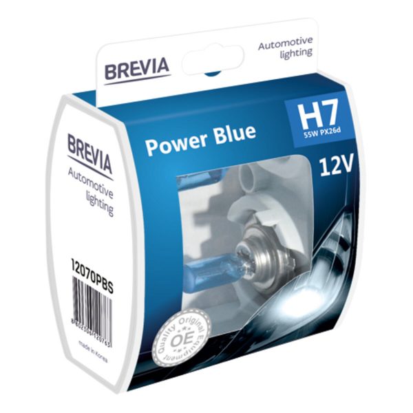 Галогенова лампа Brevia H7 12V 55W PX26d Power Blue S2