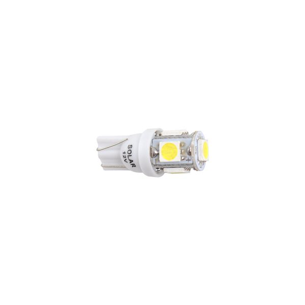 LED автолампа Solar 12V T10 W2.1x9.5d 5smd 5050 white, 2шт - Зображення 2