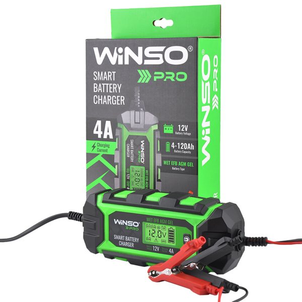 Зарядний пристрій АКБ Winso Pro 12V, 4A LCD - Зображення 4