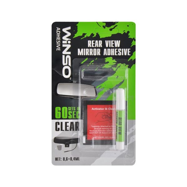 Клей для дзеркал заднього виду Winso Rear View Mirror Adhesive прозорий, 0,6+0,4мл