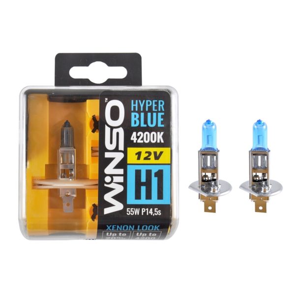 Галогенова лампа Winso H1 12V 55W P14.5s SET HYPER BLUE 4200K