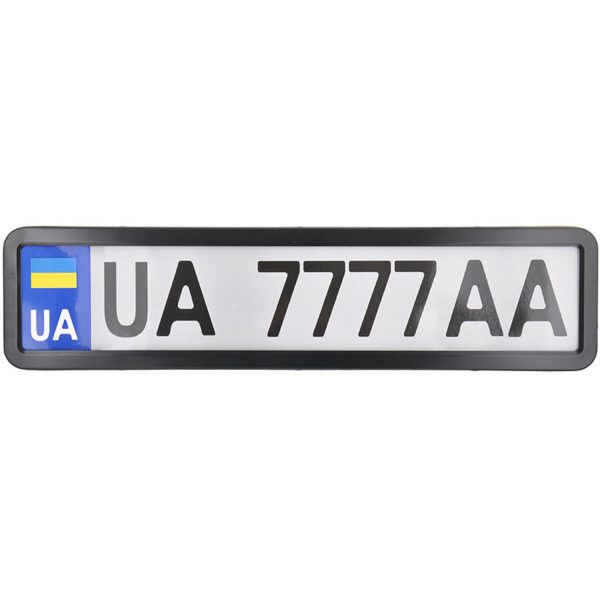 Рамка Сarlife під номер, чорна глянцева - Зображення 2