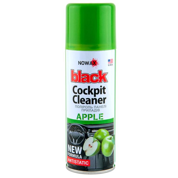 Поліроль для панелі приладів Nowax Cockpit Cleaner Spray Яблуко, 200мл