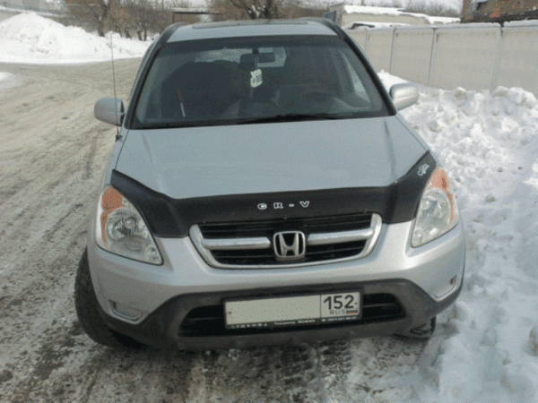 Дефлектор капоту на Honda CR-V 2002-2007 long VIP Tuning