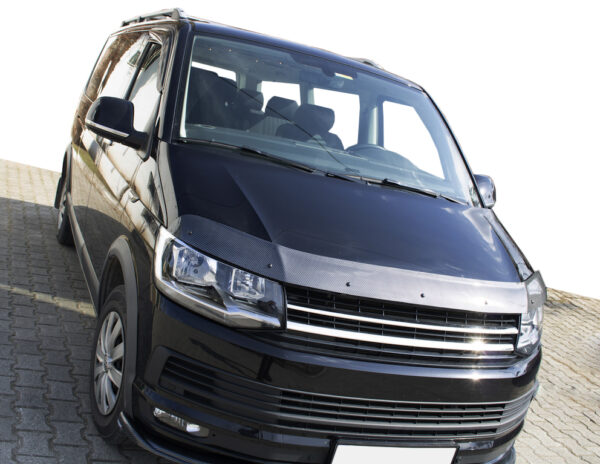 Дефлектор капоту під карбон (EuroCap) на Volkswagen T6 2015↗, 2019↗