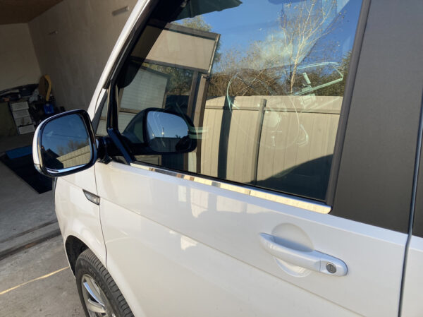 Окантовка вікон (2 шт., нерж) Volkswagen T6 2015↗, 2019↗ рр.