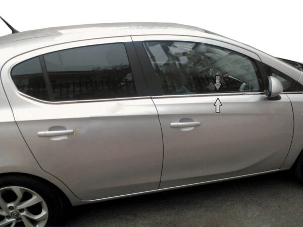 Окантовка вікон (6 шт, нерж) Opel Corsa E 2015↗ рр.