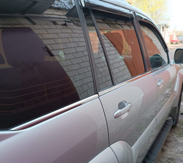 Зовнішня окантовка вікон (6 шт, нерж) OmsaLine - Італійська нержавійка Toyota Land Cruiser Prado 120
