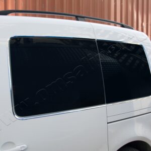 Обведення задніх стекол (12 шт, нерж) Volkswagen Caddy 2004-2010 рр.