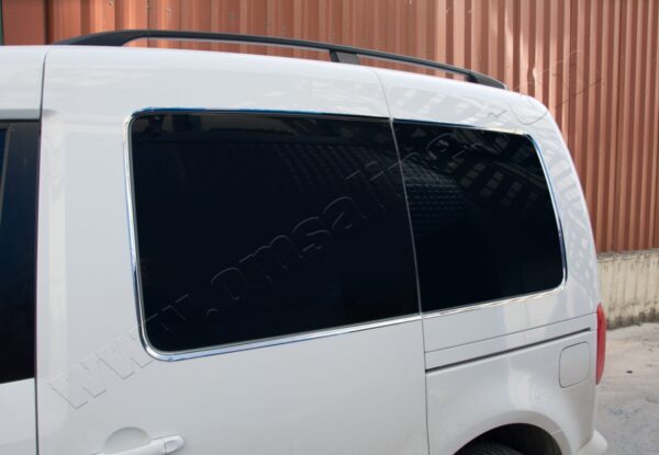 Обведення задніх стекол (12 шт, нерж) Volkswagen Caddy 2004-2010 рр.