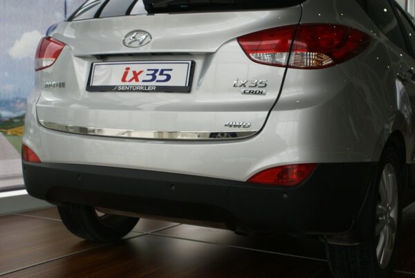 Кромка багажника (нерж.) OmsaLine - Італійська нержавійка Hyundai IX-35 2010-2015рр.
