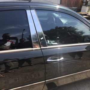 Молдинги дверних стійок (6 шт, нерж) Mercedes E-сlass W211 2002-2009 рр.