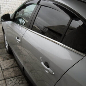 Нижня окантовка стекол (4 шт, нерж) Carmos - турецька сталь Renault Fluence 2009-2016 рр.