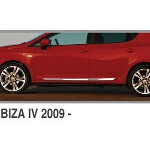 Молдинг дверної OmsaLine (4 шт., нерж.) Seat Ibiza 2010-2017 рр.