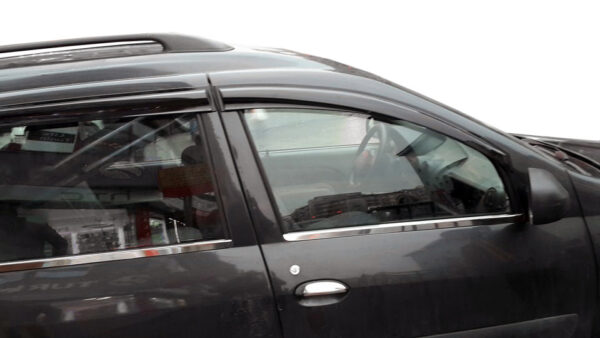 Зовнішня окантовка стекол (4 шт, нерж.) Carmos - Турецька сталь Renault Logan MCV 2005-2013 рр.