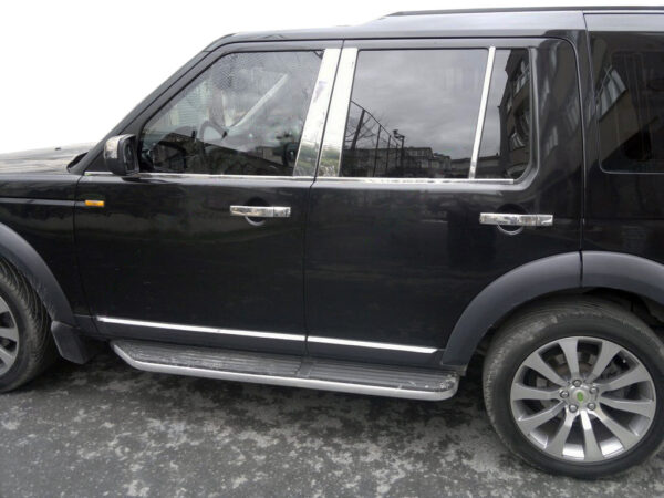 Молдинг дверних стійок (6 шт, нерж.) Land Rover Discovery III