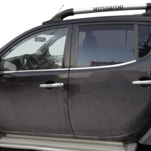 Окантовка вікон (4 шт., нерж.) Carmos - Турецька сталь Mitsubishi L200 2006-2015 рр.