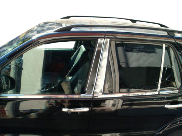 Молдинги дверних стійок (6 шт, нерж.) Mercedes ML W163