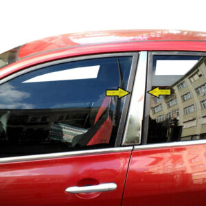 Накладки на стійки (2 шт, нерж) Renault Megane II 2004-2009 рр.