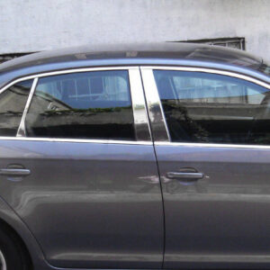 Молдинг дверних стійок (6 шт, нерж) Volkswagen Jetta 2006-2011 рр.