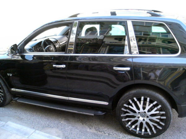 Накладки на стійки (8 шт, нерж) Carmos - Турецька сталь Volkswagen Touareg 2010-2018 рр.