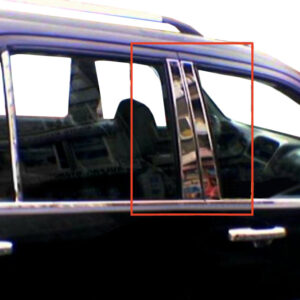 Молдинг дверних стійок (6 шт, нерж.) Honda CRV 2001-2006 років.