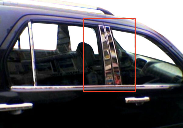 Молдинг дверних стійок (6 шт, нерж.) Honda CRV 2001-2006 років.