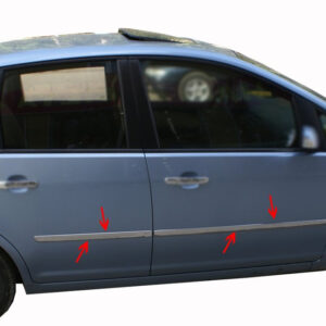 Молдинг дверний (4 шт, нерж.) Carmos - Турецька сталь Ford C-Max 2004-2010 рр.