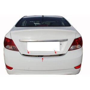 Кромка багажника (нерж.) Carmos - турецька сталь Hyundai Accent Solaris 2011-2017 рр.