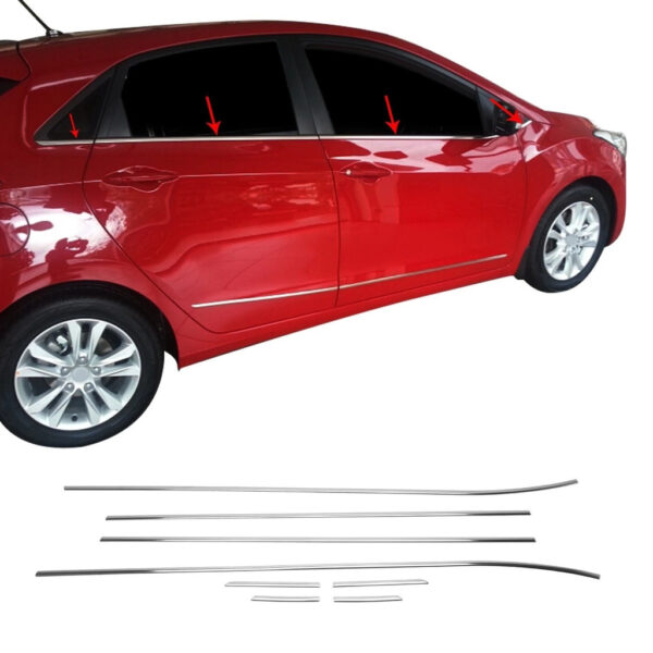 Молдинг бокового скла (HB, нерж) Hyundai I-30 2012-2017 рр.