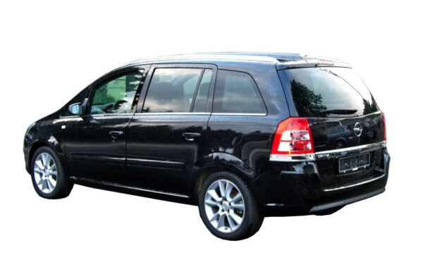 Зовнішня окантовка стекол (8 част., Нерж) Carmos - Турецька сталь Opel Zafira B 2005-2011рр.