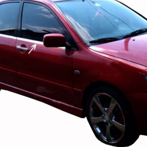 Зовнішня окантовка стекол (4 шт, нерж) Carmos - Турецька сталь Mitsubishi Lancer 9 2004-2008 рр.