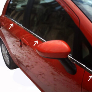 Окантовка стекол (6 шт, нерж) Nissan Micra K12 2003-2010 рр.