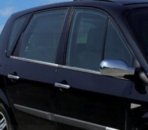Окантовка вікон (4 шт., нерж.) Renault Scenic/Grand 2003-2009 рр.