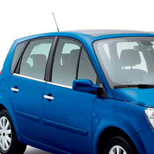 Зовнішня окантовка стекол (4 шт, нерж) Renault Scenic 1998-2003 рр.