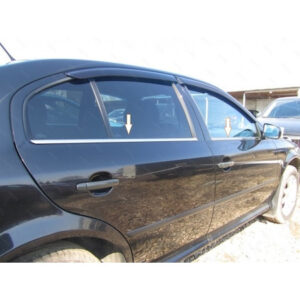 Окантовка вікон (4 шт, нерж) Skoda Octavia II A5 2006-2010рр.