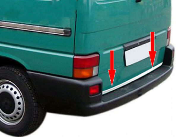 Накладка на кромка багажника (нерж) Carmos, Ляда - 1 двері Volkswagen T4 Transporter