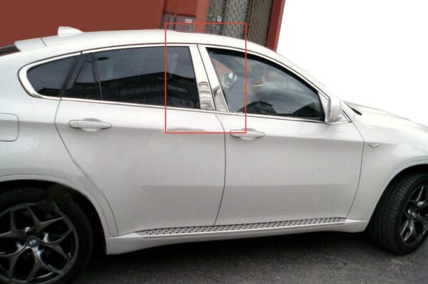 Молдинги на дверні стійки (нерж.) BMW X6 E-71 2008-2014рр.