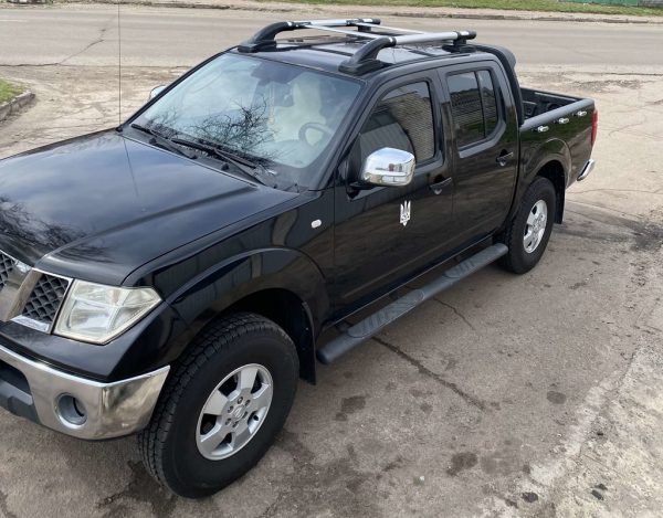 Рейлінги з перемичками (2 шт, Хром) на Nissan Navara 2006-2015 рр.