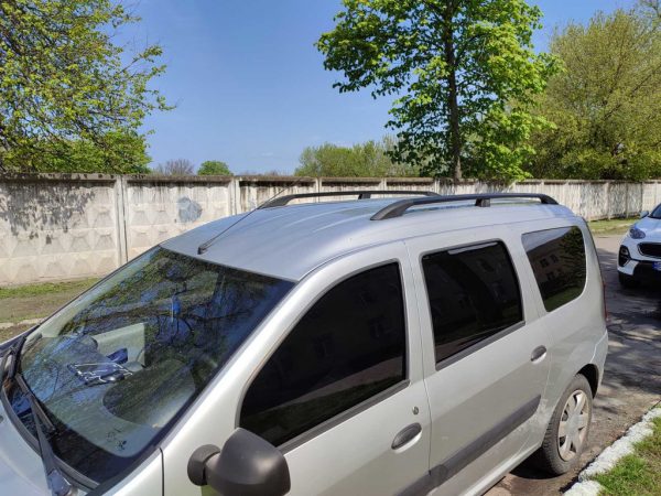 Рейлінги чорні Чавунні ніжки на Renault Logan MCV 2005-2013 рр.