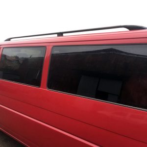 Рейлінги Чорні Коротка база, Пластикові ніжки на Volkswagen T4 Caravelle/Multivan